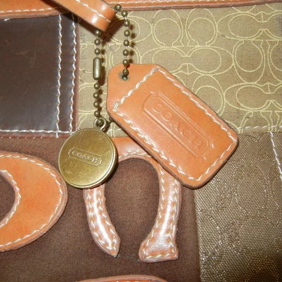 Coach Leather Gallery Purse Shoulder Bag Signature Brown Logo Hangtag Lined - Picture 12 of 14